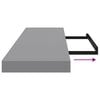 vidaXL Floating Wall Shelves 4 pcs Grey 90x23.5x3.8 cm MDF