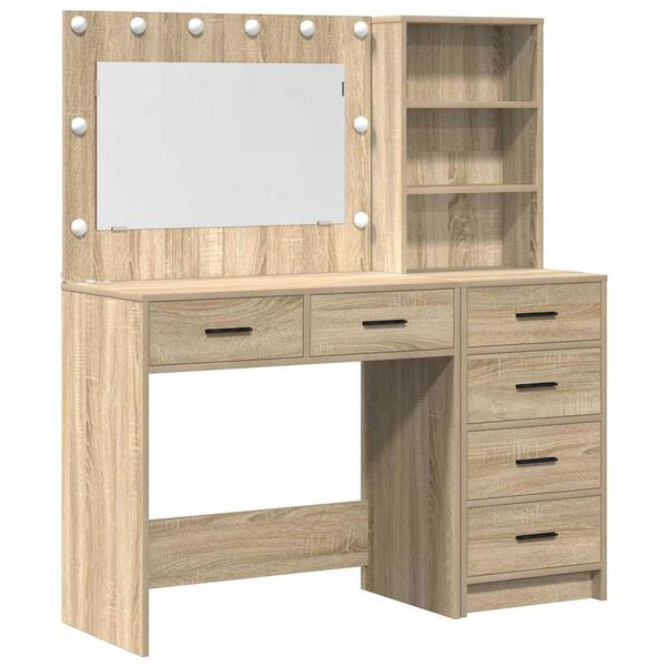 vidaXL Dressing Table Brown 78.5 x 41 x 135 cm Engineered wood