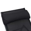 vidaXL Sunloungers 2-person 3 pcs Black and Anthracite Steel