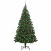 vidaXL Artificial Christmas Tree with 300 LEDs with Stand Green 210 cm