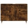 vidaXL Bathroom Cabinet Smoked Oak 80x33x60 cm Engineered Wood