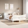 vidaXL Bed Frame without Mattress White 140x200 cm Solid Wood Pine