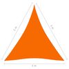 vidaXL Sunshade Sail Oxford Fabric Triangular 3x3x3 m Orange