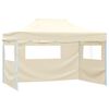 vidaXL Foldable Tent Pop-Up with 4 Side Walls 3x4.5 m Cream White