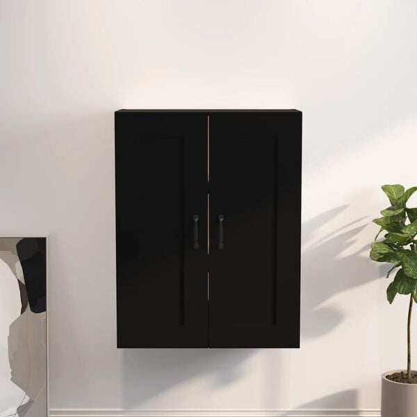 vidaXL Hanging Wall Cabinet Black 69.5x32.5x90 cm