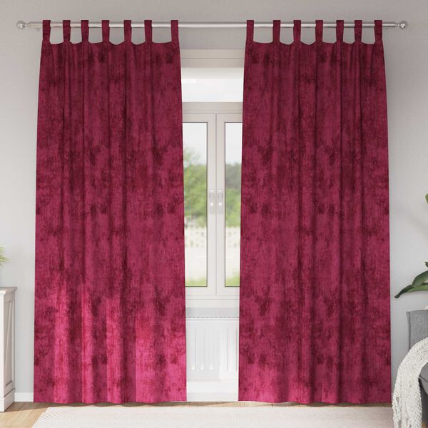 vidaXL Velvet Curtains 2 pcs Wine red 260 x 140 cm Velvet