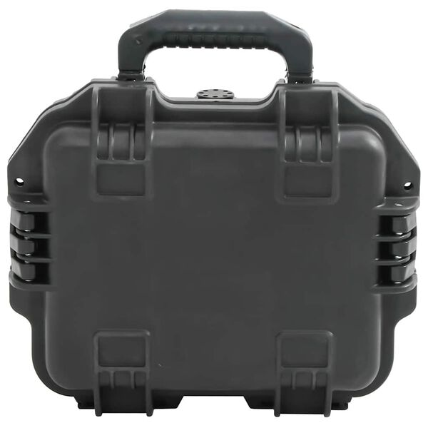 vidaXL Portable Flight Case Black 30x24.5x12.5 cm PP