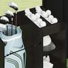 vidaXL Golf Cabinet with Wheel Plain Black Oak 65 x 45 x 98 cm