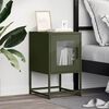 vidaXL Bedside Cabinet Olive Green 36x39x60.5 cm Cold-rolled Steel