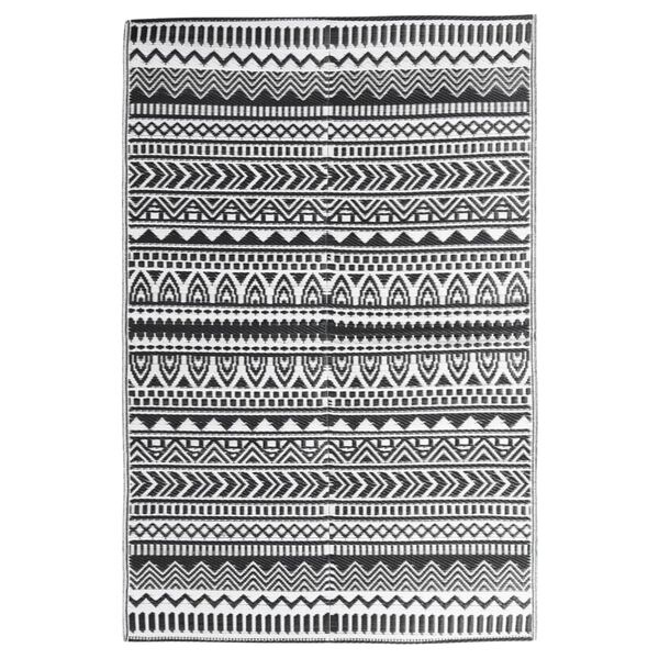 vidaXL Outdoor Rug ARAKIL Black 120x180 cm PP