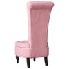 vidaXL HighBackChair Pink 56.5 x 70 x 110 cm Velvet