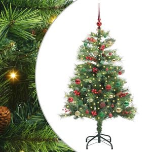 vidaXL Artificial Christmas Tree Green 150 cm PVC and Metal