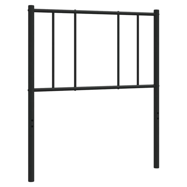 vidaXL Metal Replace Headboard Black 107 cm
