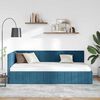 vidaXL Corner Bed Frame with Headboard Blue 90 cm x 190 cm Velvet