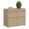 vidaXL Garden Storage Cabinet Beige 83x45x76 cm Poly Rattan