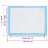 vidaXL Pet Training Pad 50 pcs Blue and White 60 x 45 cm