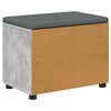 vidaXL Hall Bench with Cushion Plain Concrete Grey 60 x 38 x 46 cm