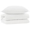 vidaXL Duvet Set with Pillow 2 pcs White Microfibre