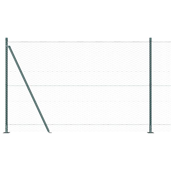 vidaXL Fence Post Green 100 x 1.4 m (36 mm mesh) Steel and PVC
