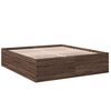 vidaXL Bed Frame without Mattress Brown Oak 180x200 cm Super King