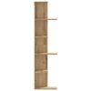 vidaXL Wall Corner Shelf Artisian Oak 36.5x36.5x140 cm Engineered Wood