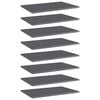 vidaXL Bookshelf Boards 8 pcs High Gloss Grey 60x40x1,5 cm Engineered Wood