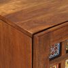 vidaXL Highboard with Door Walnut 40 x 33.5 x 110 cm Solid Mango Wood