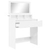 vidaXL Bedroom Dressing Tables High Gloss White 80 x 39.6 x 135 cm