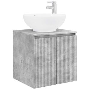 vidaXL Wall-Mounted Sink Vanity Concrete Grey 49.5 x 44.5 x 65 cm