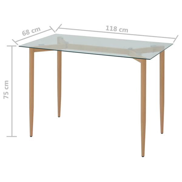 vidaXL Dining Table 118x68x75 cm