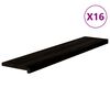 vidaXL Stair Treads 16 pcs Dark Brown 120x25x2 cm Solid Wood Oak
