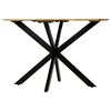 vidaXL Dining Table Solid Rough Mango Wood and Steel 120x77 cm
