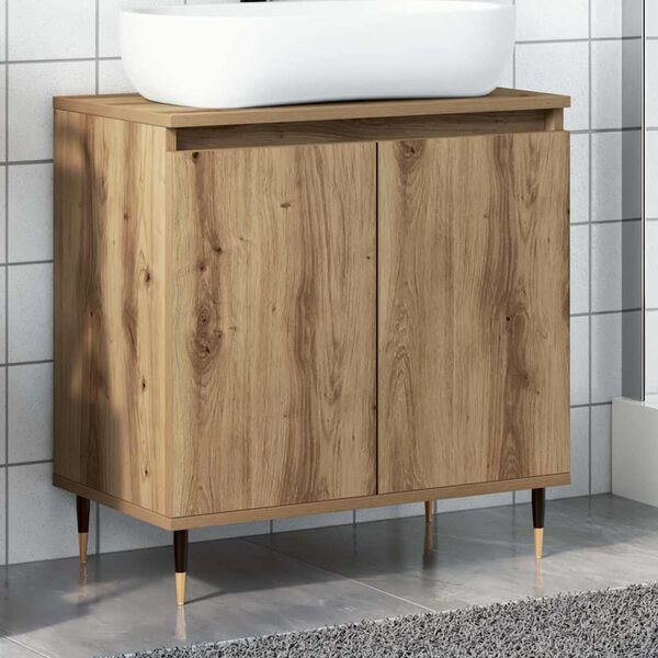 vidaXL Bathroom Cabinet Artisan Oak 58x33x60 cm Engineered Wood