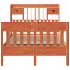 vidaXL Bed Frame without Mattress Wax Brown 135x190 cm Solid Wood Pine