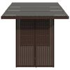 vidaXL Garden Table with Glass Top Brown 190x80x75 cm Poly Rattan