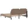 vidaXL Bed Frame with LED without Mattress "Zadar" Cappuccino 160x200 cm