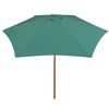 vidaXL Garden Parasol 270x270 cm Wooden Pole Green