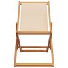 vidaXL Folding Beach Chairs 2 pcs Beige Fabric and Solid Wood