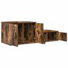vidaXL Storage Cabinet 2 pcs Smoked Oak 103 x 41 x 40 cm