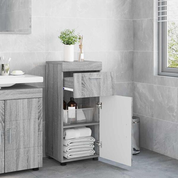 vidaXL Bathroom Cabinet Set TULUM Grey Sonoma 37 x 31.5 x 82 cm