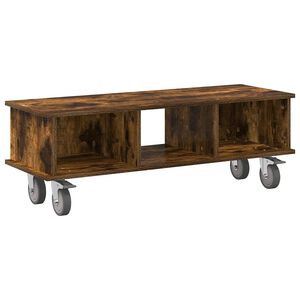 vidaXL TV Stand Smoked Oak 100 x 35 x 35 cm Engineered Wood