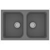 vidaXL Kitchen Sink Grey 76 x 48 x 30 cm Granite