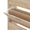 vidaXL Shoe Cabinet Sonoma Oak 63x24x103 cm Engineered Wood