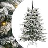 vidaXL Artificial Hinged Christmas Tree White 150 cm PE and PVC