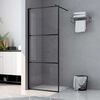 vidaXL Shower walls Black 100 x 195 cm Glass and Aluminium