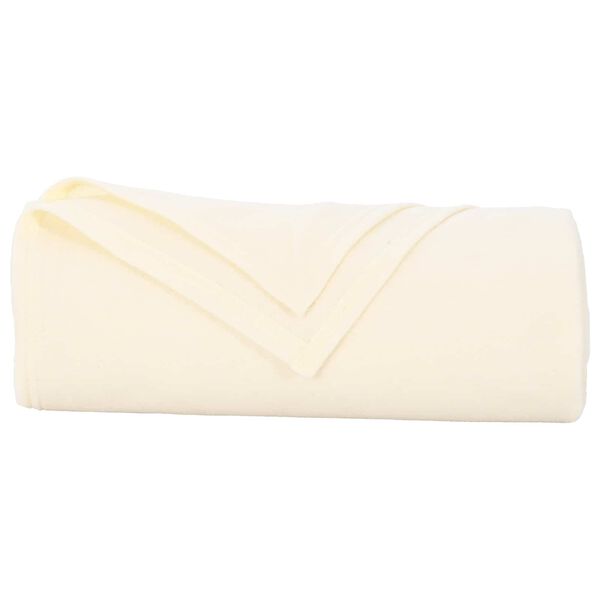 vidaXL Throw Blanket Cream 270 x 240 cm Fleece