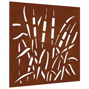 vidaXL Garden Wall Decoration 55x55 cm Corten Steel Grass Design