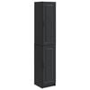 vidaXL Cabinet Set 2 pcs Black Engineered Wood