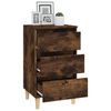 vidaXL Bedside Cabinet Smoked Oak 40x35x70 cm Engineered Wood