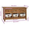vidaXL Sideboard Solid Mahogany Wood 100x30x50 cm